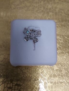 Sterling Silver MOISSANITE Bow Pendant - 1Ct Women Jewelry
